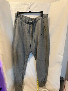 Nike Grey Dri-FIT Fleece Training Joggers Large